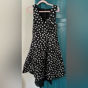 White House Black Market polka dot dress size 14